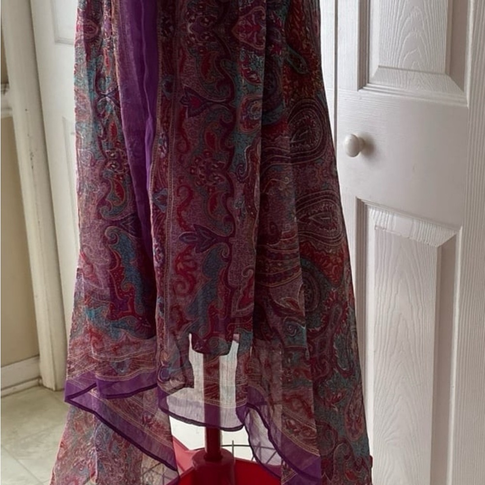 Purple Ruched Halter Maxi Dress - Picture 3 of 6
